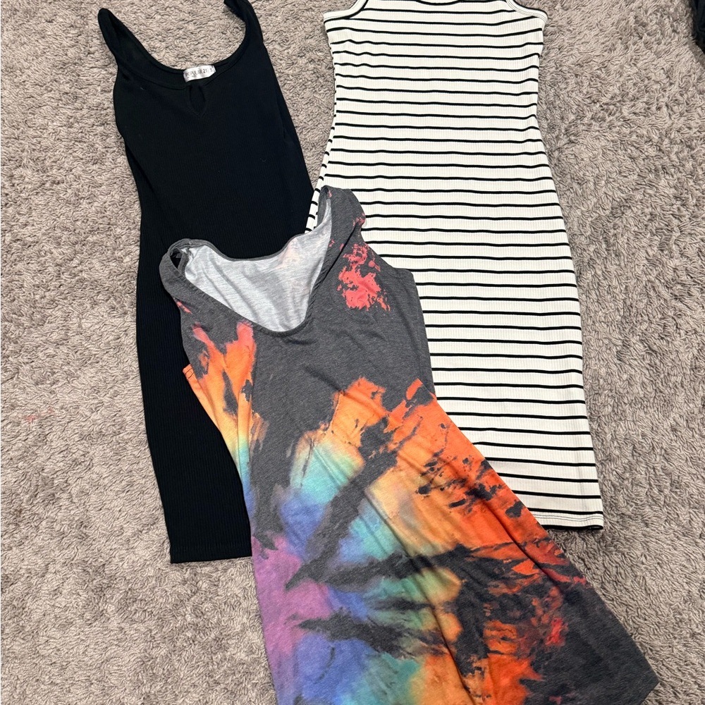 Colorful Tie-Dye and Striped Dresses